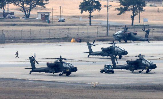 경기도 평택 소재 주한미군 기지 '캠프 험프리스'에 계류 중인 군용헬기들. 2020.2.27/뉴스1 © News1 조태형 기자 /사진=뉴스1