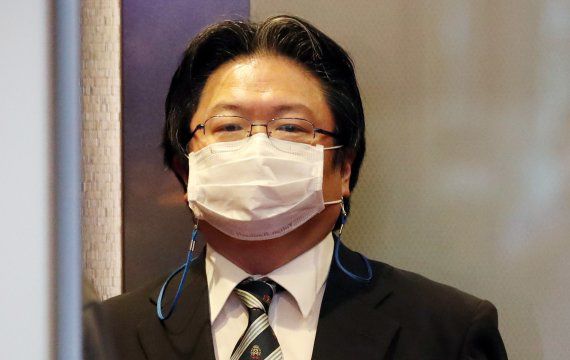 소마 히로히사 주한 일본대사관 총괄 공사가 지난달 13일 오전 독도 영유권을 주장한 일본 정부의 방위백서 관련해 서울 종로구 세종대로 정부서울청사 별관 외교부로 초치되고 있다. / 사진=뉴스1