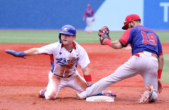 도쿄올림픽 야구 동메달 결정전 도미니카공화국 경기서 기습 3루 도루를 성공시켜 야구 천재임을 증명한 박해민. /사진=뉴시스