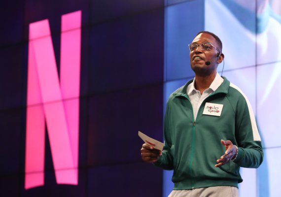 딘 가필드(Dean Garfield) 넷플릭스 정책총괄 부사장이 4일 서울 종로구 JW메리어트 동대문스퀘어에서 열린 미디어 오픈 토크에서 인사말을 하고 있다. 사진=뉴스1