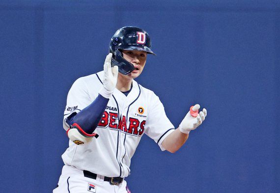 두산의 홈런포 김재환. /사진=뉴스1