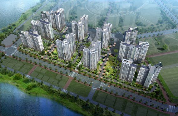 '남악 오룡 푸르지오 파르세나' 조감도.