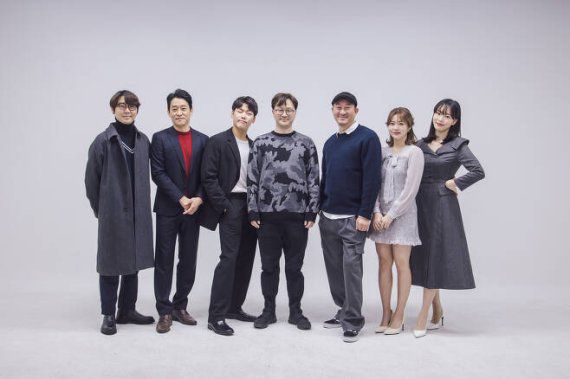 왼쪽부터 이과장, 김경민, 남현우, 서주완 PD, 강성훈, 진아진, 김태영. /사진=뉴시스
