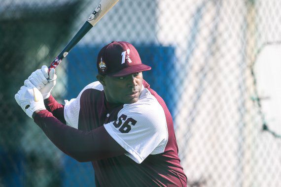 키움 히어로즈 스프링캠프를 뜨겁게 달구고 있는 야시엘 푸이그. /사진=뉴스1