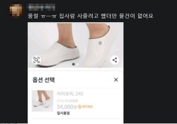 윤석열 대통령 당선이 부인 김건희 여사가 착용한 슬리퍼 (사진 출처=김건희 여사 공식팬카페 캡처) 2022.04.05. 사진=뉴시스