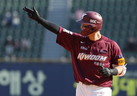 17일 두산 베어스와의 경기 5회 2사 만루에서 2타점 적시타를 터트린 박찬혁 /사진=뉴시스