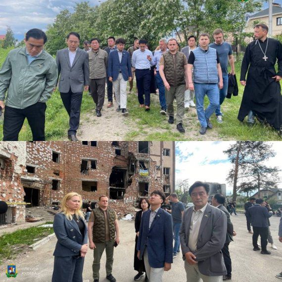 우크라이나를 방문한 이준석 국민의힘 대표. 올렉시 쿨레바 키이우 주지사 텔레그램./사진=뉴스1