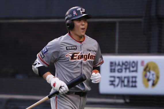 안타 1개를 잃어 4할 타율에 미치지 못하고 있는 한화 정은원. /사진=뉴시스화상