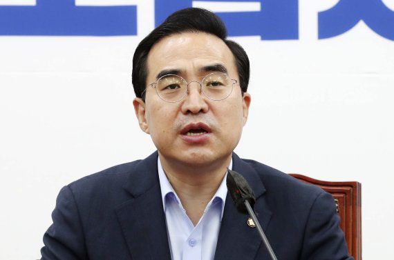 박홍근 더불어민주당 원내대표가 7일 서울 여의도 국회에서 열린 정책조정회의에서 발언하고 있다. (공동취재사진) 사진=뉴시스