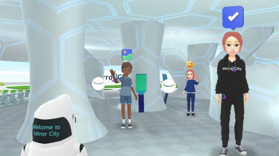 개방형 메타버스 미러시티 내 오피스. /사진=시어스랩 제공