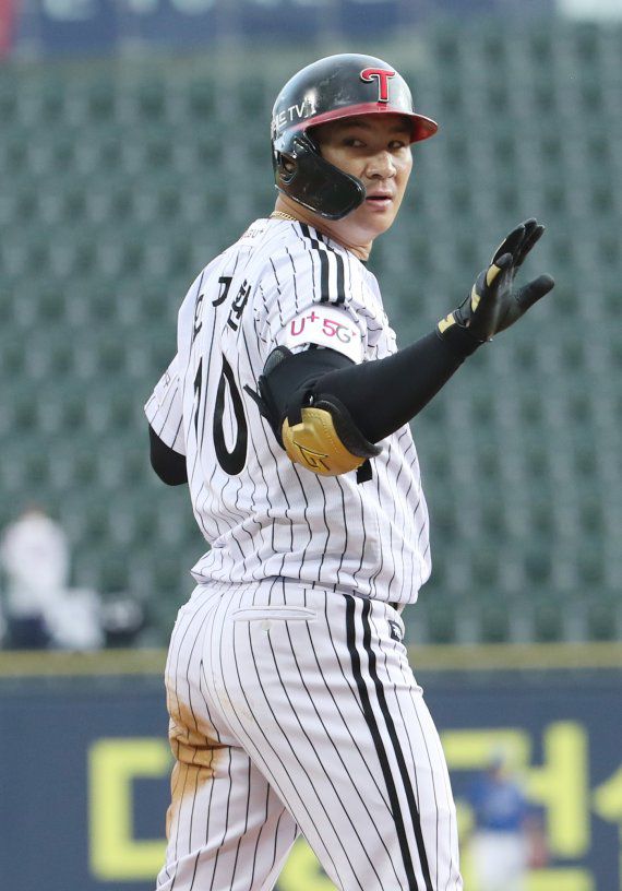 8월 맹타를 휘두르고 있는 LG 주장 오지환. /사진=뉴시스화상