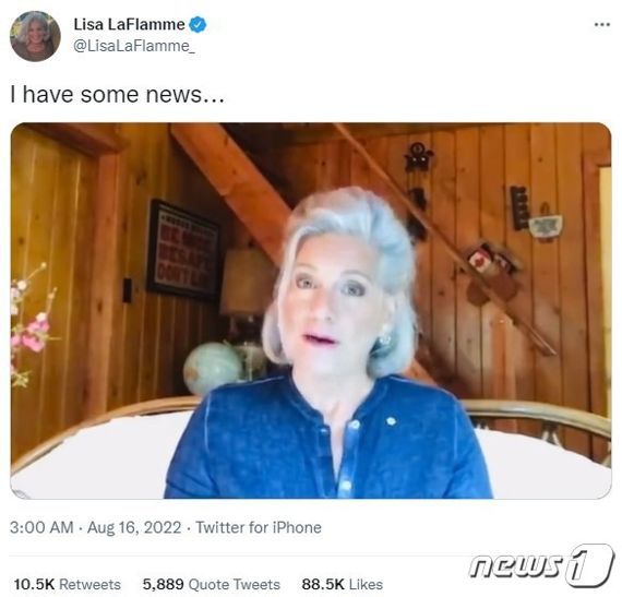 CTV에서 해고 통보를 받았다고 밝히는 리사 라플람. 리사 라플람 트위터 캡처