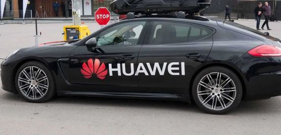 화웨이 차량공유서비스 차량. 중국 매체 캡처.