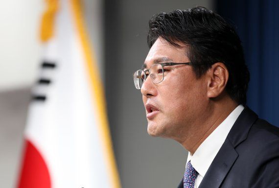 김태효 국가안보실 1차장이 15일 오후 용산 대통령실 청사에서 윤석열 대통령 해외 순방 관련 브리핑을 하고 있다. /사진=뉴스1화상