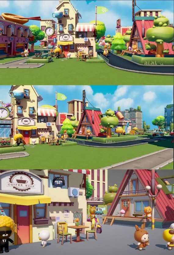 '컬러버스'에 구현된 카카오 타운의 모습