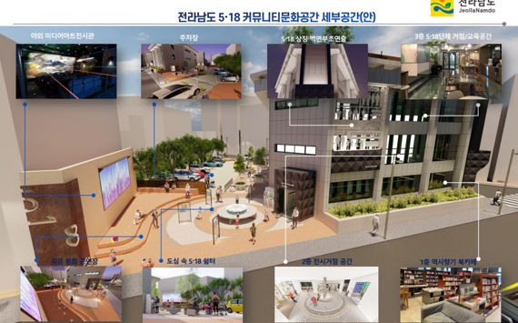 전남도가 5·18민주화운동 기념사업의 구심점 역할을 할 '5·18 커뮤니티센터'<사진·조감도>를 조성한다. 사진=전남도 제공