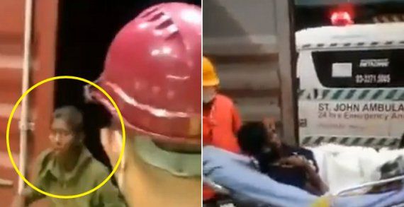 숨바꼭질 놀이 중 컨테이너에 들어간 15세 방글라데시 소년이 6일 만에 말레이시아 항구에서 발견됐다. 트위터 캡처