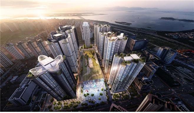 부산 명지국제신도시에 추진 중인 대규모 복합 쇼핑단지 조감도. 부산진해경자청 제공