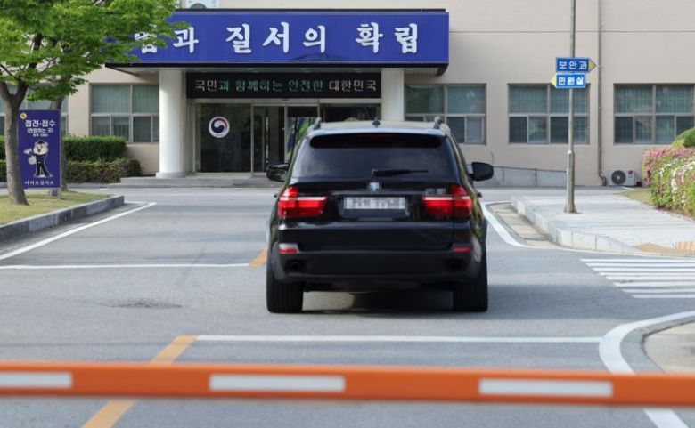 최서원씨가 탑승한 SUV 차량 /사진=연합뉴스