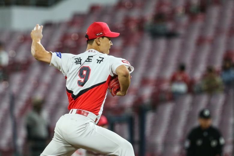 곽도규가 전광판에 무려 151km를 새겨넣었다. (사진 = KIA)