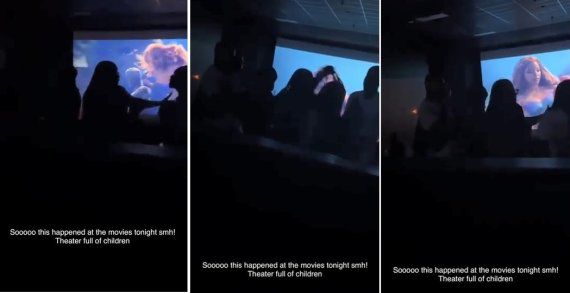 미국에서 인어공주를 관람하던 흑인부모와 백인부모 사이에 다툼이 벌어졌다