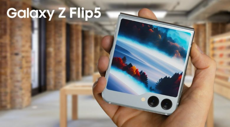 오는 7월 서울에서 개최되는 갤럭시 언팩에서 공개될 예정인 갤럭시Z플립5 예상 렌더링 이미지. TT테크놀로지 유튜브 캡처