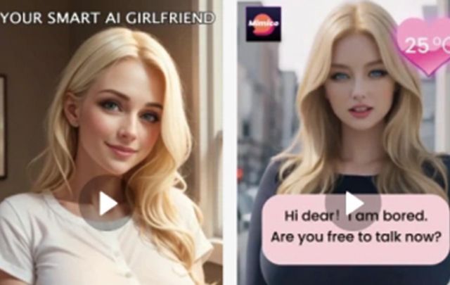 AI 기술을 활용한 선정적인 광고. 출처=미국 NBC 방송