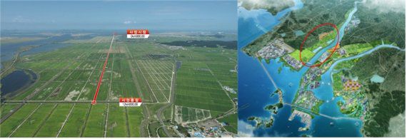 전북 새만금에 들어설 예정이었던 하이퍼튜브 시험센터 위치도.