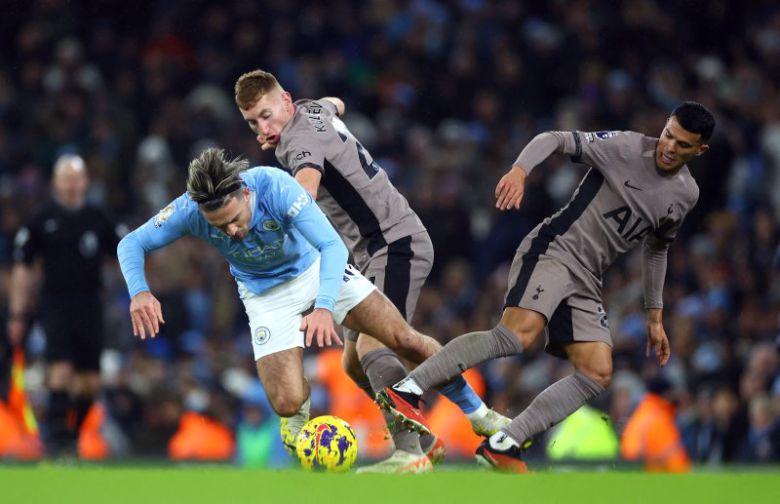 토트넘은 이날 맨시티의 강력한 압박에 고전했다.[사진 = 뉴스1]