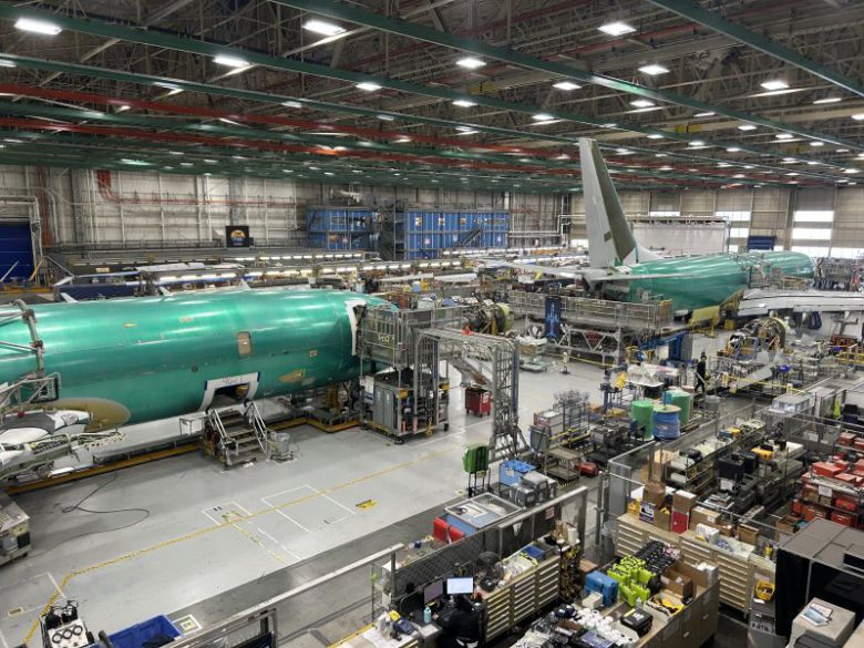 미국 항공기 제작사 보잉의 워싱턴주 랜턴공장 내 P-8 초계기 생산라인. 사진=국방부 공동취재단