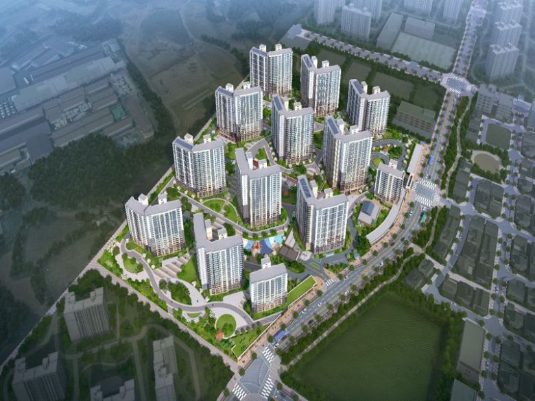 오산세교 파라곤 조감도. 라인건설 제공