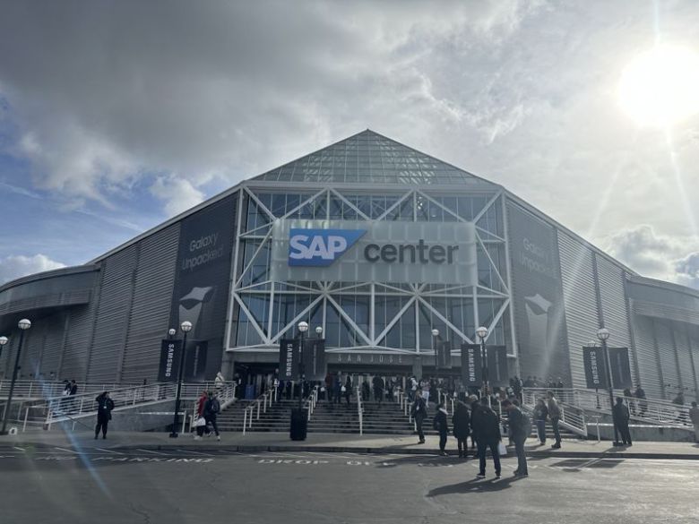 17일(현지시간) 삼성전자의 갤럭시 S24 시리즈 언팩 행사가 열린 미국 캘리포니아주 새너제이 SAP 센터. /사진=홍창기 특파원