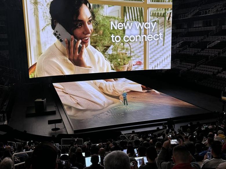 17일(현지시간) 미국 캘리포니아주 새너제이 SAP 센터에서 열린 삼성전자의 갤럭시 S24 시리즈 언팩 행사. /사진=홍창기 특파원