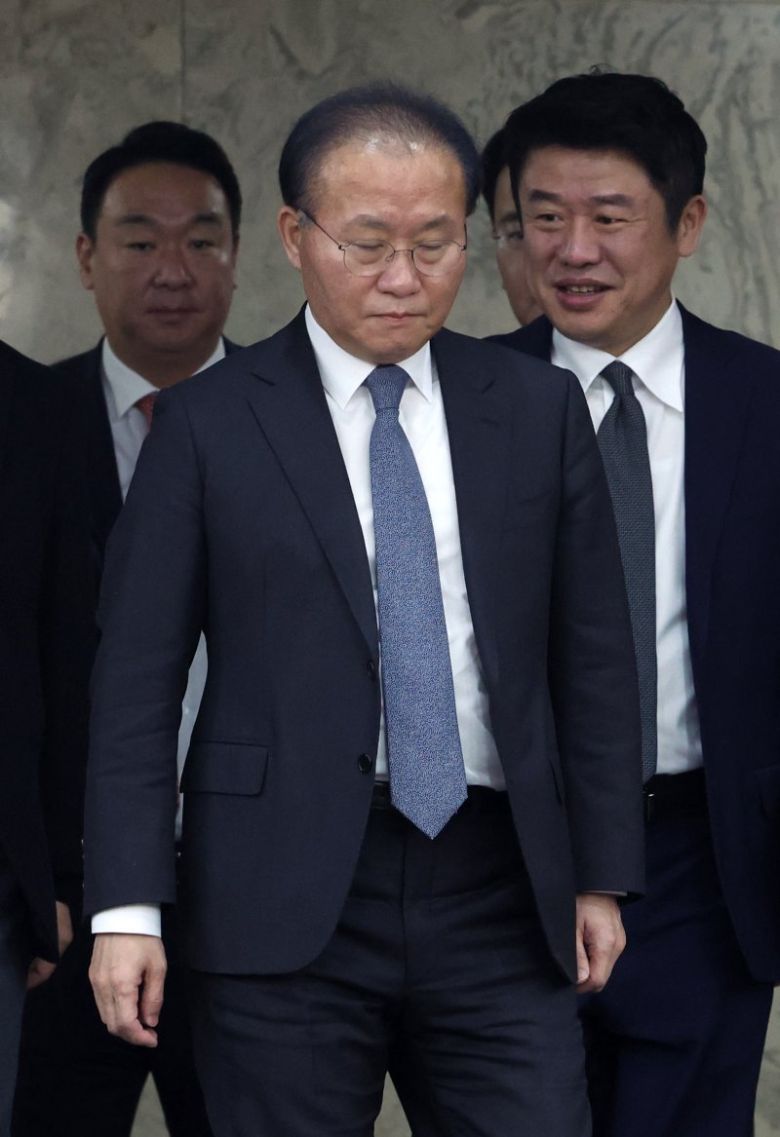 윤재옥 국민의힘 원내대표가 26일 서울 여의도 국회에서 열린 원내대책회의에 참석하고 있다. 사진=뉴스1화상