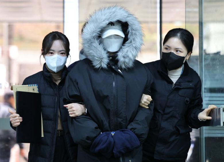 안씨가 지난 5일 구속 전 피의자 심문(영장실질심사)에 출석하는 모습. /사진=뉴시스