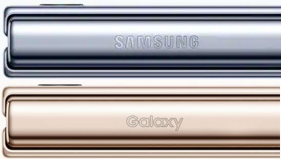 갤럭시Z플립 시리즈에 적용된 'SAMSUNG' 로고(위)와 일본에서 공급되는 'Galaxy' 로고.