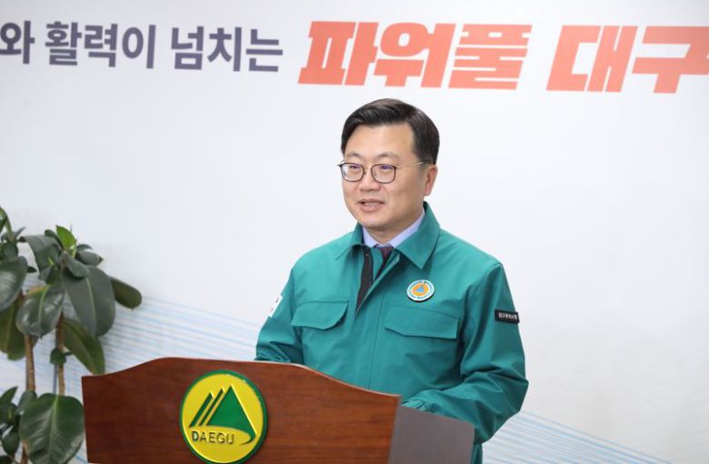 김선조 대구시 행정부시장이 20일 오후 대구시청 동인청사 기자실에서 '의대 정원 확대에 대한 대구시 입장'을 발표하고 있다. 대구시 제공