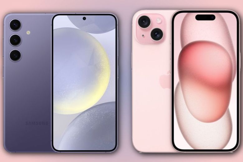 삼성전자 갤럭시S24(왼쪽)와 애플 아이폰15. 각 사 제공