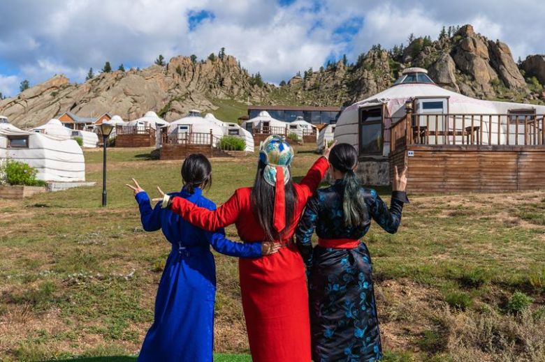 몽골 미라지 캠프 '노마딕 체험' 현장. 하나투어 제공