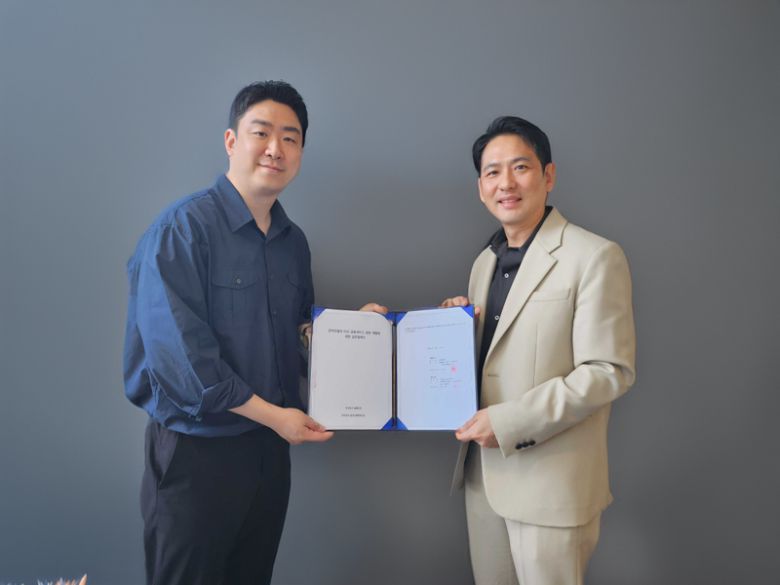 셀메이트 이찬두 이사(왼쪽)와 윙크스톤 권오형 대표. 윙크스톤파트너스 제공