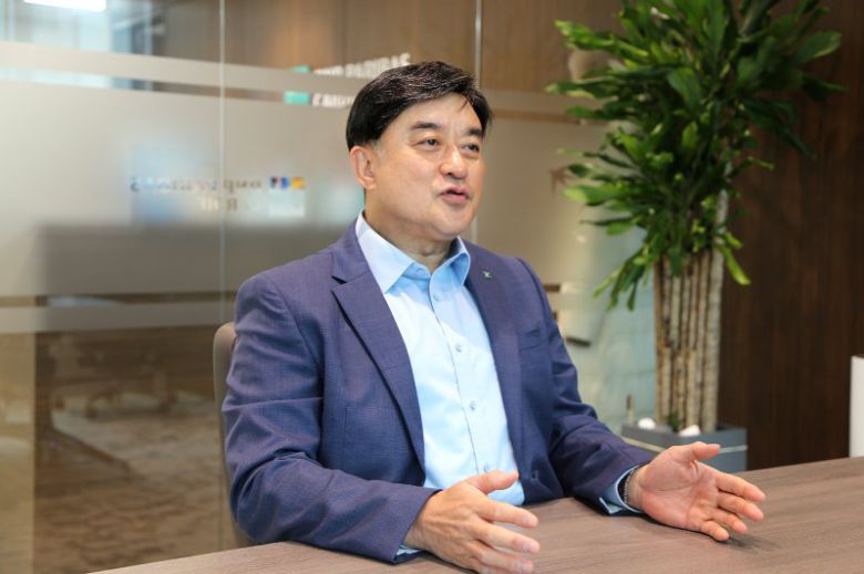 오준석 BNP파리바카디프생명 대표이사가 6일 서울 영등포구 BNP파리바카디프생명 본사에서 파이낸셜뉴스와 가진 인터뷰에서 신용보험의 역할에 대해 설명하고 있다. BNP파리바카디프생명 제공