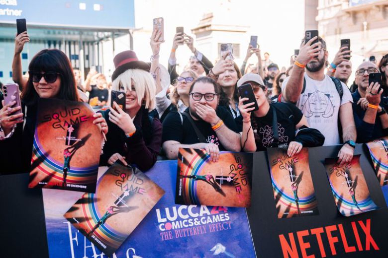 '오징어 게임 시즌2' 이탈리아 현지 홍보 현장. 넷플릭스 제공.