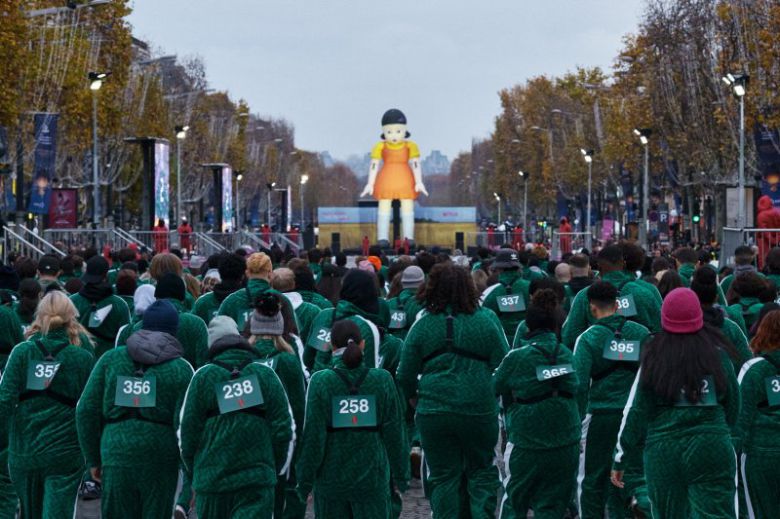 프랑스 파리에서 진행된 '오징어 게임' 시즌2 공개 기념 행사. 사진제공 넷플릭스