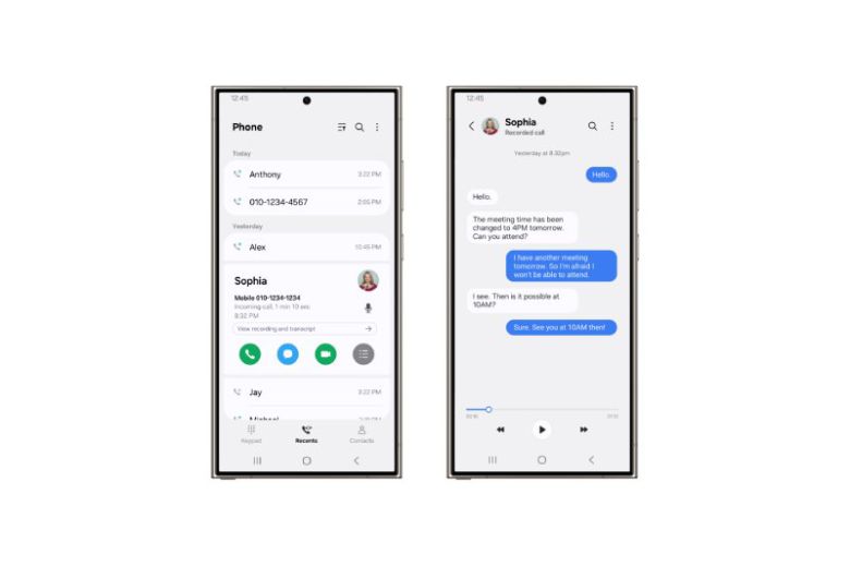 삼성전자 스마트폰 운영체제 '원 UI 7'의 '텍스트 변환' 기능. 삼성전자 제공