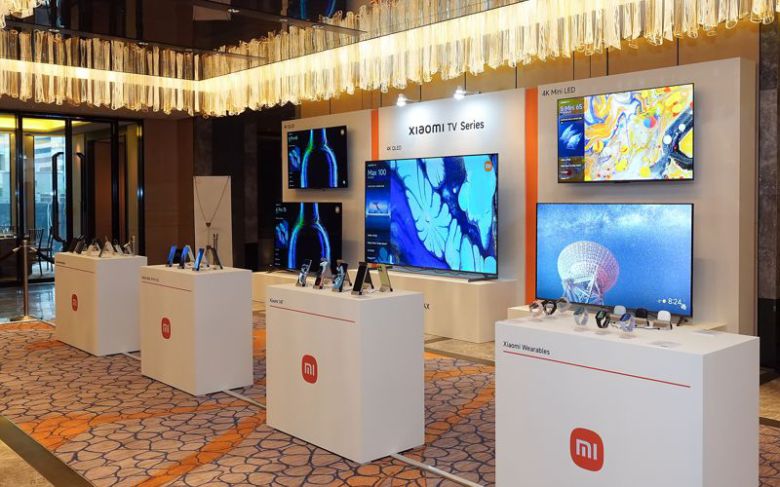 샤오미코리아가 15일 서울 종로구 포시즌스 호텔 서울에서 신제품들을 선보이고 있다. 샤오미코리아 제공