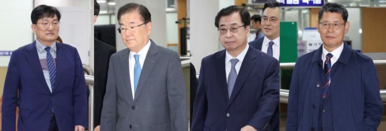 탈북어민을 강제로 북송한 혐의를 받는 노영민 전 대통령 비서실장(왼쪽부터), 정의용 전 국가안보실장, 서훈 전 국가정보원장, 김연철 전 통일부 장관. /사진=뉴스1