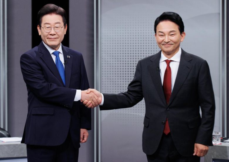 이재명 더불어민주당 대표(왼쪽)와 원희룡 전 국토교통부 장관 2024.4.1 /사진=뉴스1