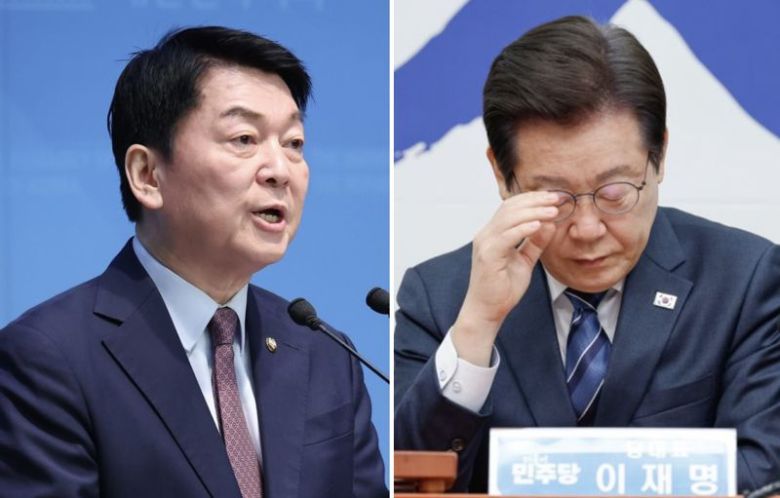 안철수 국민의힘 의원(왼쪽), 이재명 더불어민주당 대표/사진=연합뉴스, 뉴스1