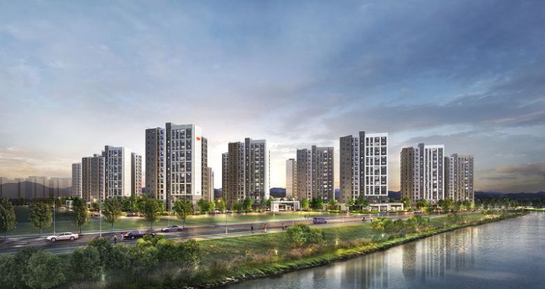 경기 부천에 공급되는 e편한세상 대장 퍼스티움 단지 투시도. DL이앤씨 제공