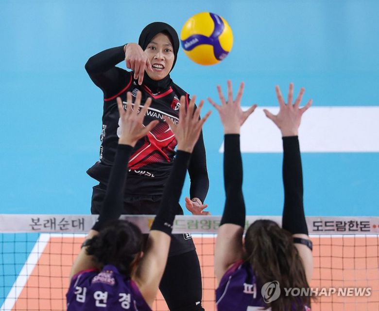 공격하는 정관장의 메가. 연합뉴스